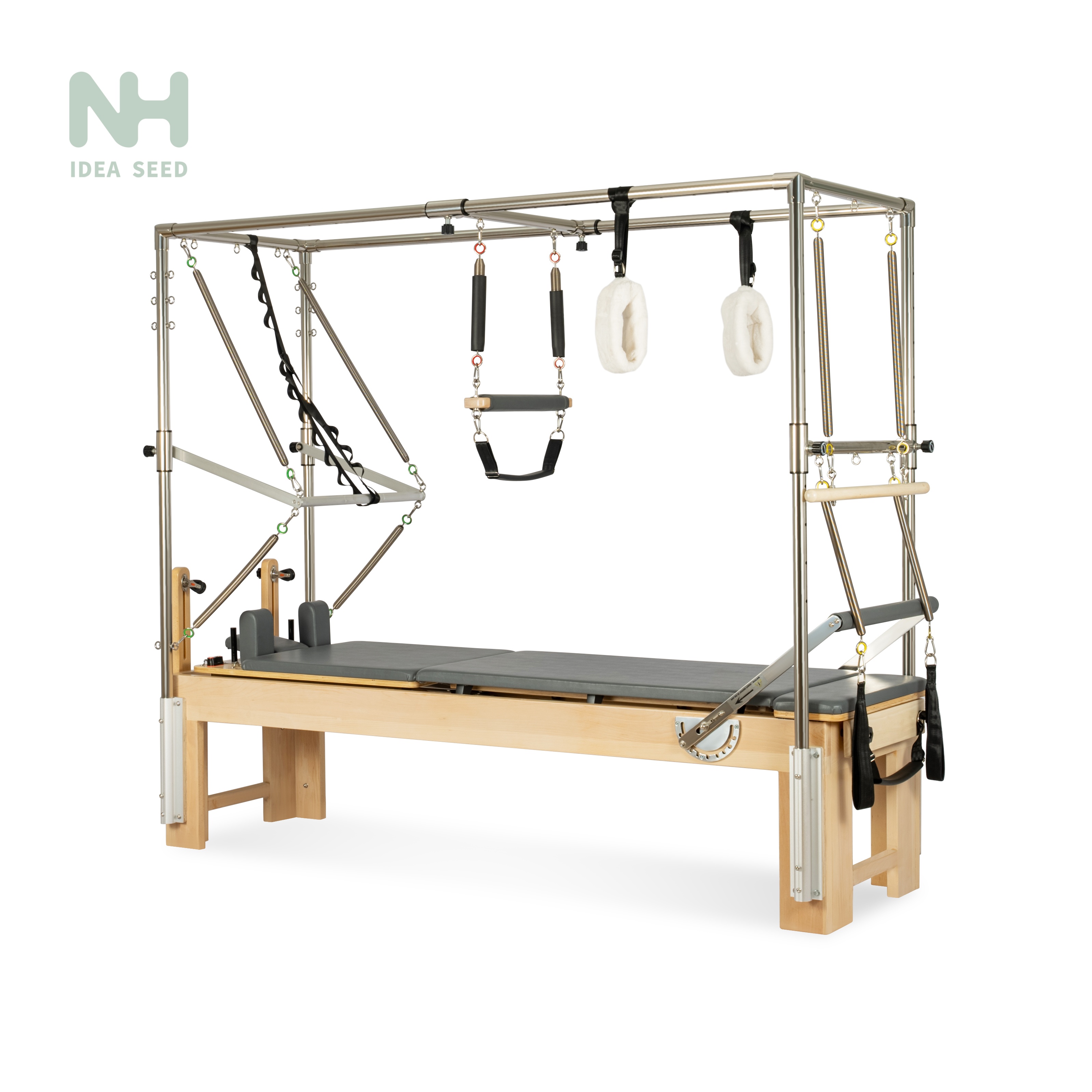 Wood Pilates Reformer with Full Tower NH-PM017